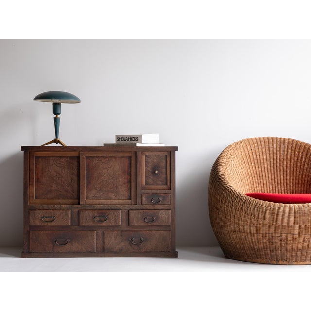 Early 20th Century Japanese Antique Tansu Cabinet / Taishō–Shōwa Period 1910s–1940s For Sale - Image 5 of 16