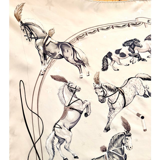 Hermès en Piste Silk Scarf 1998 by Robert Dallet For Sale - Image 9 of 12