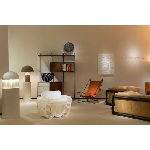 This rare pair of MF-710 bookcases, designed by Geraldo de Barros (1923-1998) and manufactured by Unilabor, Brazil, in...