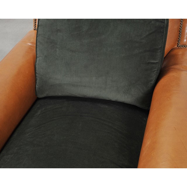 Ralph Lauren Italian Aran Isles Leather Mahogany Club Chair For Sale - Image 14 of 18