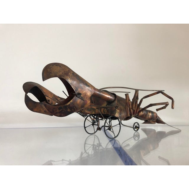 1970s Vintage Articulated Copper Lobster Sculpture For Sale - Image 13 of 13