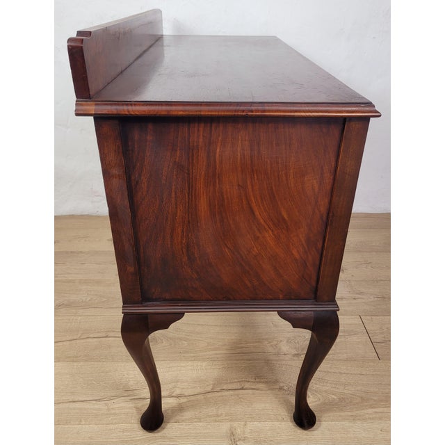 Antique Victorian English Walnut Writing Desk, 1890 For Sale - Image 14 of 18