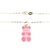 Early 21st Century 14k Yellow Gold Pink Translucent Resin Gummy Bear Pendant Necklace For Sale - Image 5 of 8