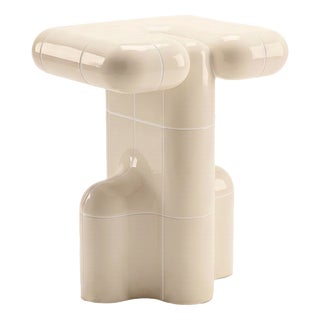U - 001 Side Table in Ivory by Rollo Studio For Sale
