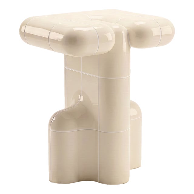 U - 001 Side Table in Ivory by Rollo Studio For Sale