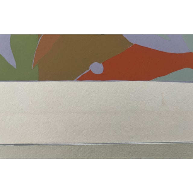 Mid Century Abstract Silk Screen Print Signed For Sale In New York - Image 6 of 13