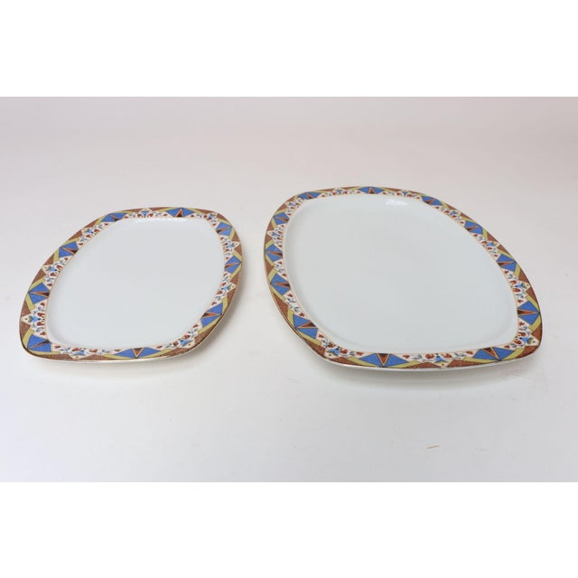 Ceramic 1930s Set of Five Art Deco Bohemian Czechoslavakia Porcelain Serving Pieces by Mepoco For Sale - Image 7 of 18