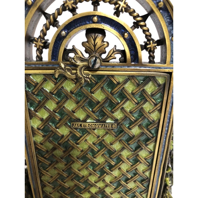 Metal Jay Strongwater Retired Magnolia Enchanted Trellis Frame With Swarovski Crystals For Sale - Image 7 of 7