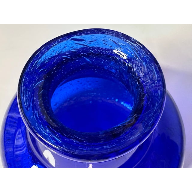 Studio Glass Art Vase with Air Bubble Inclusions by Erik Höglund for Kosta Boda, Sweden, 1980 For Sale - Image 11 of 14