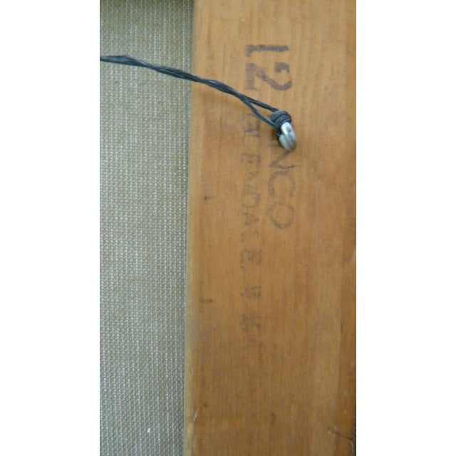 Mid Century Landscape by Hugo Casar in Original Frame For Sale - Image 9 of 12