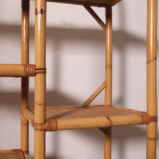 Vintage Bamboo Bookcases, Italy, 1970s, Set of 2 For Sale - Image 4 of 18