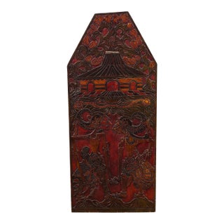 Burmese 19th Century Hand-Carved and Painted Wooden Puppet Show Sign For Sale