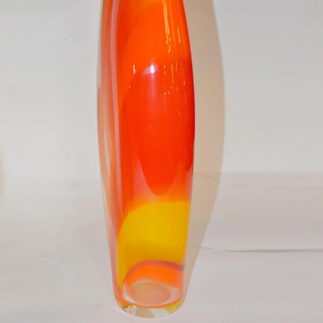 Set of Three Hand Blown Glass Vases by Jeremy R Cline. u.s.a. 1999 For Sale - Image 4 of 8