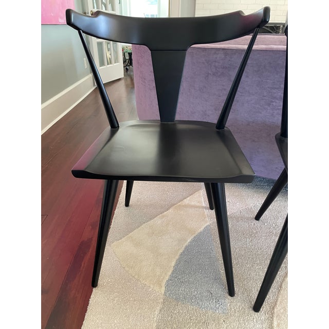 Paul McCobb 1960s Attributed to Paul McCobb T-Back Dining Chairs - Set of 2 For Sale - Image 4 of 7