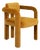 Double Arch Dining Chair in Mustard Cotton Velvet from Insidherland For Sale