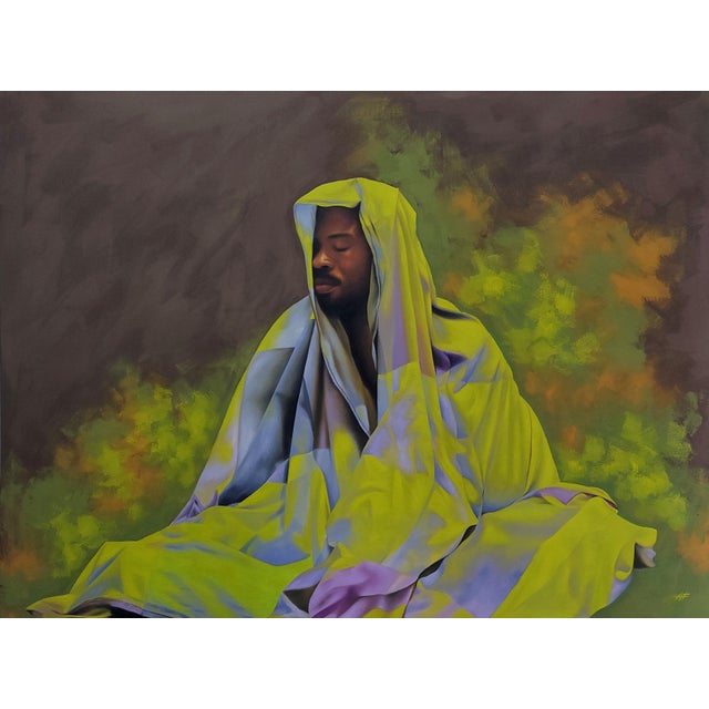 "Sanctuary Vi", Oil Painting on Canvas by Franklin Igwenagu For Sale
