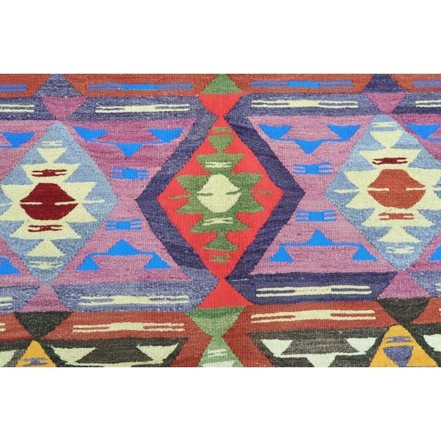 1960s 1960s Colorfull Bohemian Kilim Rug - 68"x107" For Sale - Image 5 of 11
