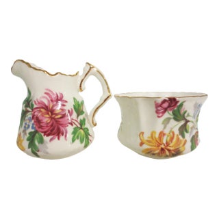 Vintage Hammersley Miniature Sugar and Creamer Set- 2 Pieces For Sale