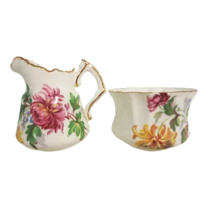 Vintage Hammersley Miniature Sugar and Creamer Set- 2 Pieces