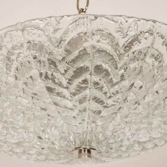 1960s Leaf Motif Glass Flush Mount For Sale - Image 12 of 12