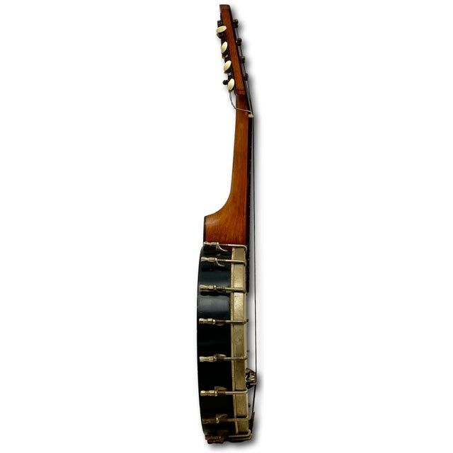 Authentic American Antique Small 8 String Banjo Style Musical Instrument for Decoration - Circa Early 1900s For Sale - Image 17 of 18