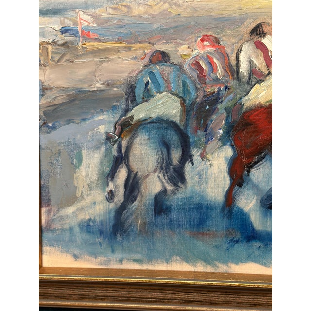 Richard Ingelsson, Jockeys, 1975, Oil on Canvas, Framed For Sale - Image 18 of 18