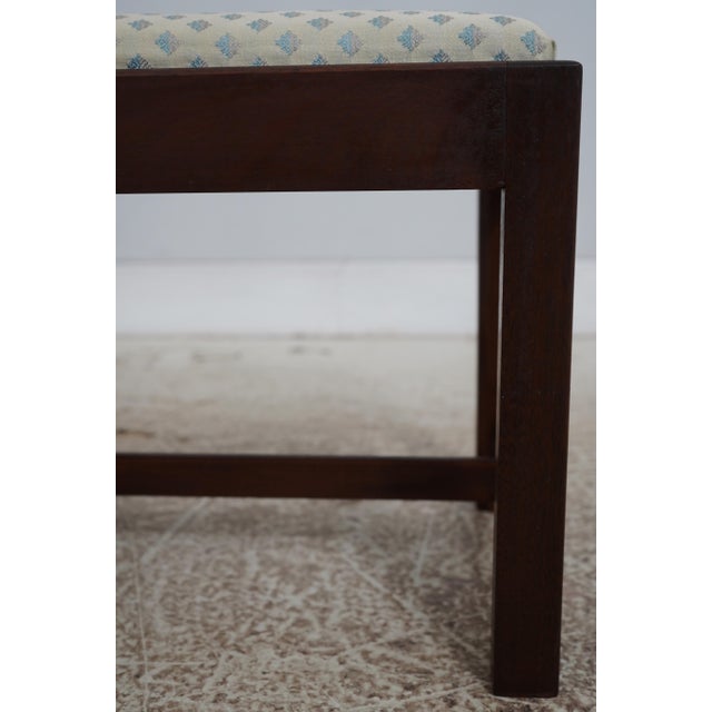 Brown Colonial Williamsburg Kit Furniture Mahogany Footstool For Sale - Image 8 of 13