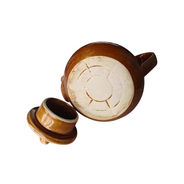 1970s Mid-Century Ovenproof Ceramic Teapot from Waku, Germany, 1960s For Sale - Image 5 of 9