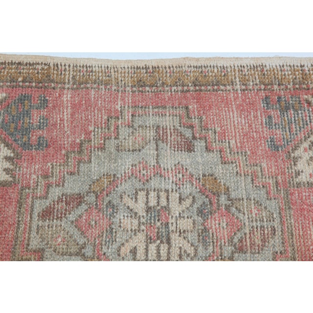 Taupe Minimal Vintage Turkish Door Mat Rug -1' 8'' X 3' 1'' For Sale - Image 8 of 11