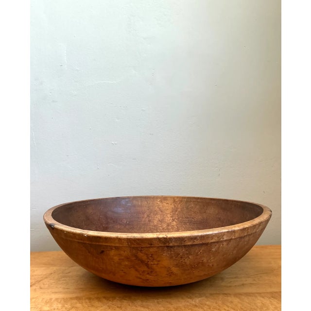 Vintage Large Wood Salad Bowl For Sale - Image 4 of 12