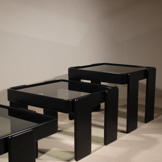 1970s Nesting Tables by Gianfranco Frattini for Cassina, 1970s, Set of 3 For Sale - Image 5 of 14