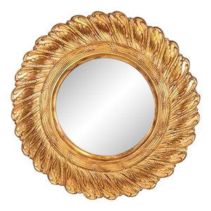 Vintage Large Scale Italian Wooden Sunburst Mirror