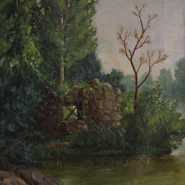 C. Coll, Spanish Landscape, 1883, Oil on Canvas For Sale - Image 13 of 16