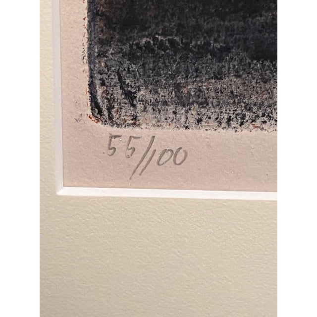Fiorini Abstract Etching Aquatint 55/100 SF Michael Thompson Gallery Framed For Sale In San Francisco - Image 6 of 6