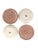 Abstract Set of 4 Bat Trang Vietnamese Ceramic Dessert/Salad Plates With Hand Painted Red Brushstroke Motif For Sale - Image 3 of 7