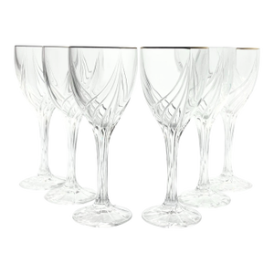 Lenox “Debut (Gold)” Crystal Wine Glasses - Set of 6