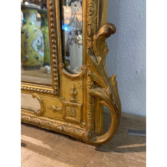 French Louis XVI Etched Mirror For Sale - Image 4 of 6
