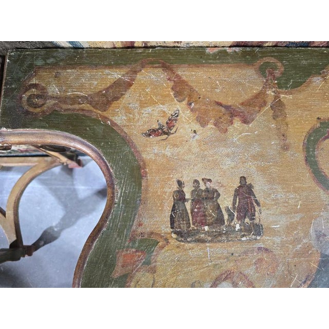 Gold Venetian Polychrome and Giltwood Consoles in the style of Lacca Povera, 1790, Set of 2 For Sale - Image 8 of 18