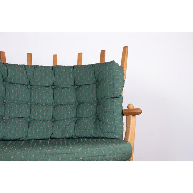 Large French Lounge Chair in Oak by Guillerme et Chambron for Votre Maison, 1960s For Sale - Image 12 of 18