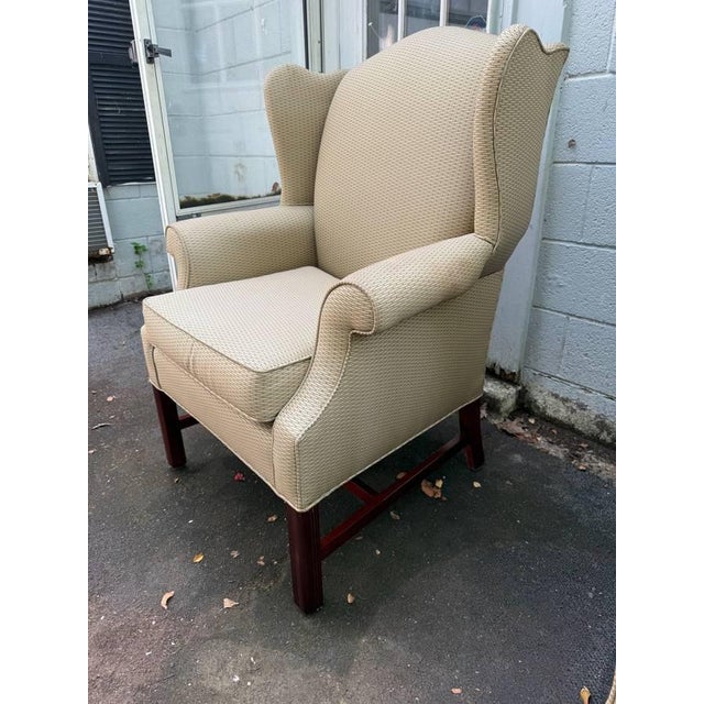 Pair of George III Wingback Chairs by St. Timothy Chair Company For Sale - Image 4 of 18