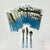 Contemporary 1980s Vintage Boho Chic French Blue Lucite Flatware With 18/10 Stainless Steel - Set of 33. For Sale - Image 3 of 8