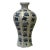 Chinese Blue White Porcelain Oriental Fruit Octagonal Shape Vase For Sale