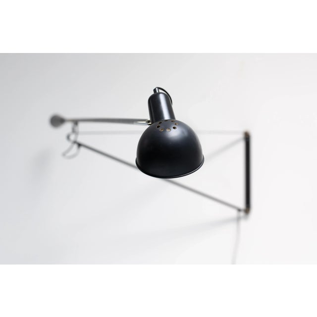 Black Wall Lamp by Paolo Rizzatto for Arteluce, 1980s For Sale - Image 8 of 12
