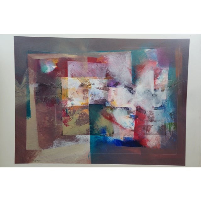 Tom Anderson XL Modern Mixed Media Abstract Expressionist Art 50" For Sale - Image 4 of 12