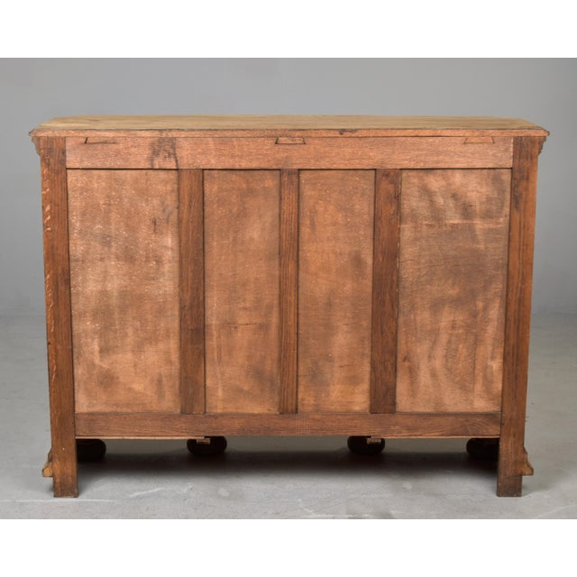 Early 20th Century English Bleached and Carved Oak Cabinet For Sale - Image 12 of 12