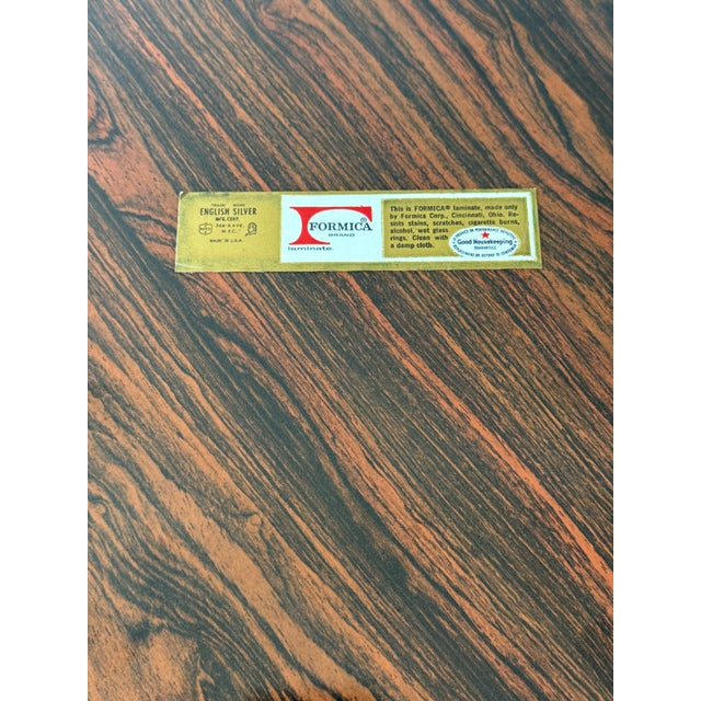 Vintage Silverplate Footed and Formica Tray For Sale - Image 10 of 15