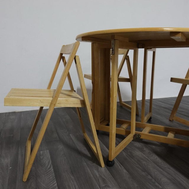Scandinavian Folding Table and Chairs, 1980s, Set of 2 For Sale - Image 12 of 16