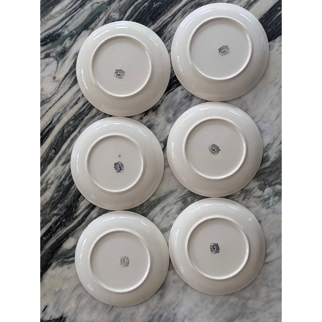 Art Deco Violet Motif Salad Plates by Ditmar Urbach - Set of 6 For Sale - Image 9 of 13