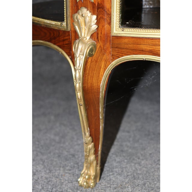 Rare Circular Bronze Mounted French Louis XV Style Bookcase Book Shelf For Sale - Image 9 of 11