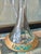 Early 20th Century Blown Glass Candlestick Lamp With Gold Gilt Base - Rewired For Sale - Image 6 of 11
